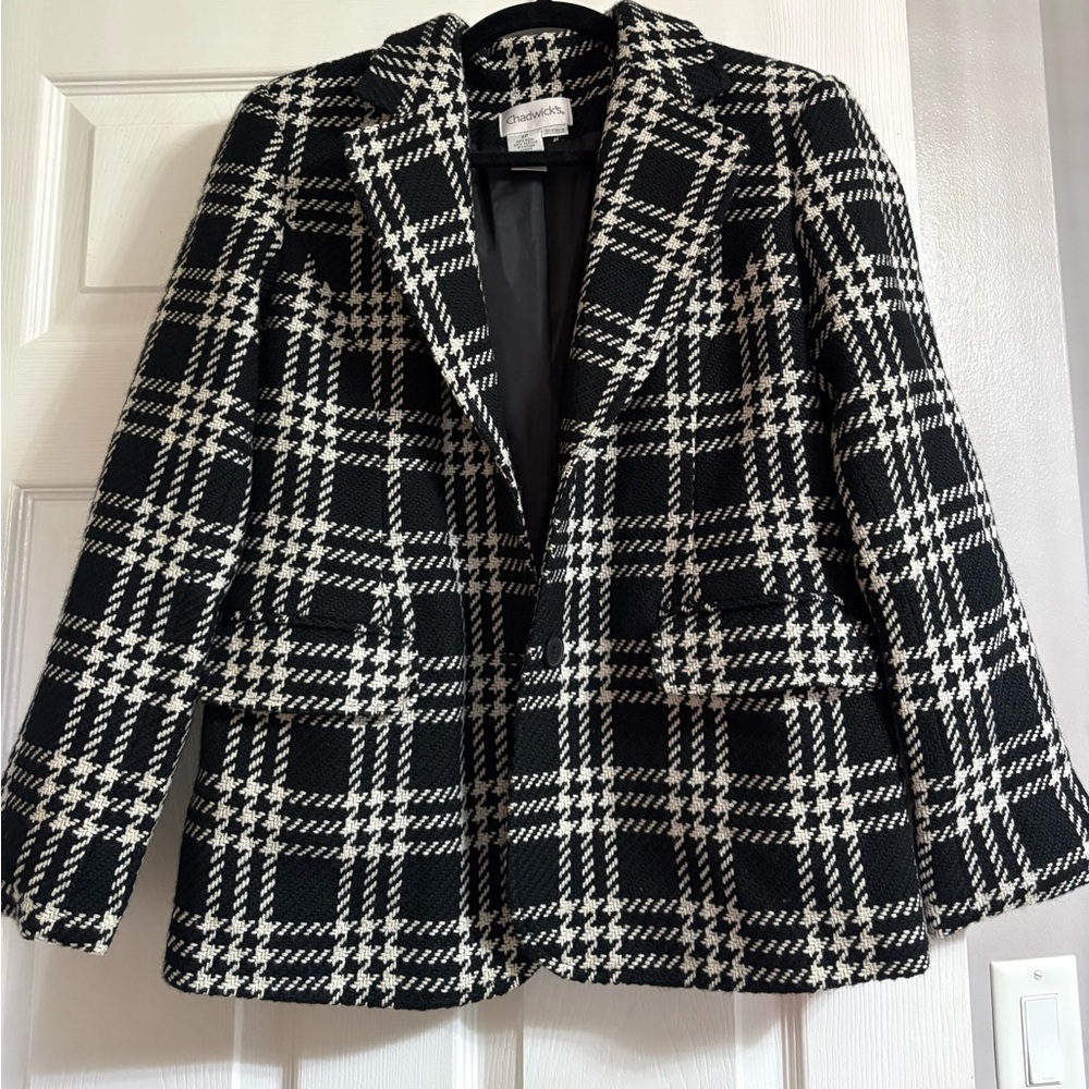 Chadwicks wool blend Checkered Blazer